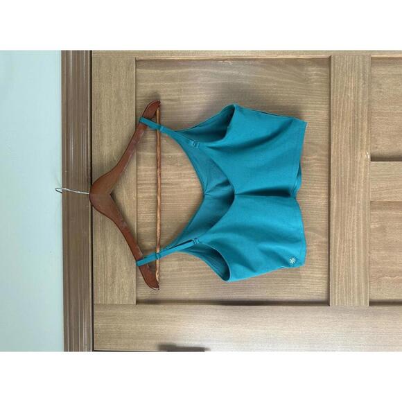 Athleta Elation V-Neck Longline Bra in Emerald Green Women’s size XL - Picture 4 of 14